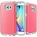 E LV Case for Galaxy S6 Edge case (Shock Proof Defender) Slim Cover Protection for Samsung Galaxy S6 Edge - [RED Melon/Grey]