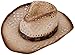 Verabella Summer Classic Western Cowgirl Cowboy Straw Hat w/Leather Band,Nature