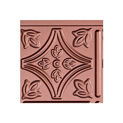 Fasade Easy Installation Traditional 1 Argent Copper Backsplash Panel for Kitchen and Bathrooms (18 sq ft Kit)