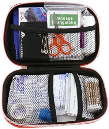 Inxens First Aid Kit -19 Pieces- Hard Eva Case for Emergencies at Home / Camping / Car / Workplace / Hiking Survival