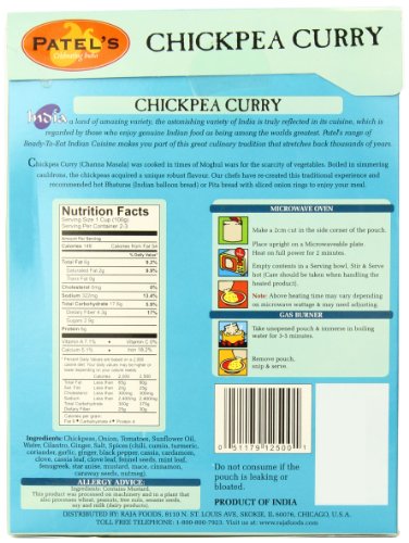 Patel Chickpea Curry Tomato Sauce, 9.9 Ounce - Thumbnail 3