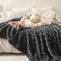 NEWCOSPLAY Super Soft Queen Blanket Grey Premium