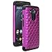 Style4U Motorola Droid Turbo Case, Moto Droid Turbo Studded Rhinestone Crystal Bling Hybrid Armor Case Cover for Motorola Droid Turbo XT1254 with 1 Stylus [Purple/Black]