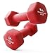 Wacces Neoprene Dipped Coated Set of 2 Dumbbells Hand Weights Sets Non Slip Grip 2 x 8 LB