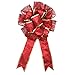 Tinksky Christmas Tree Topper Bow Handcraft Double-layer Christmas Bowknot Bouquet for Christmas Trees, Wedding, Valentine's Day, Garden, Party Decoration