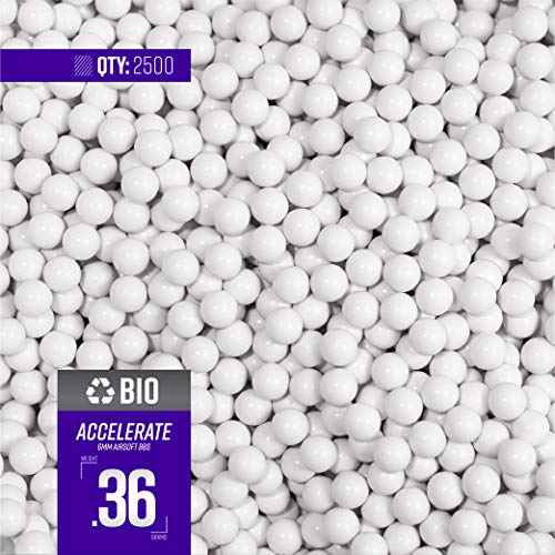 Valken Accelerate Airsoft BBS - 0.36G Bio-2500CT-White
