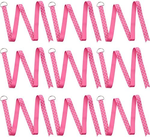 Nancyus005 Hair Bow Holder 9 pcs Hair Clip Storage Organizer Bow Hanger for Girls, 3 Feet Long
