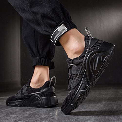 DondPO Men's Walking Athletic Shoes Comfort Casual Sneaker Cross Training Running Footwear Tennis Racquetball Indoor Black