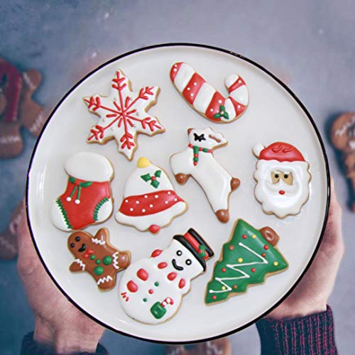 19 Pcs Stainless Steel Christmas Cookie Cutters Set Holiday,Sandwich Vegetable Cutters for Kids,Gingerbread House Man,Snowman,Snowflake,Reindeer,Santa,Dinosaur Shaped for Holiday Baking Gift