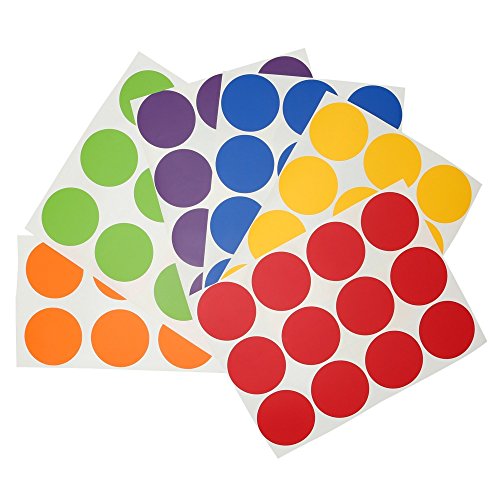 Polka Dot Wall Decals Multicolor Rainbow(220 2 inch Decals) Easy Peel and Stick Matte Finish Removable Decals Safe on Painted Walls
