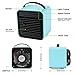 Portable Air Conditioner Fan, TOCOOL Personal Space Air Cooler Desk Fan Mini Evaporative Cooler Purifier Table Fan USB Rechargeable Fan with Handle and Night Light for Home Room Office Dorm, Blue