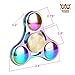 Tri Spinner Fidget Toy, Rainbow Alloy High Speed Hand Finger Spinner for Releasing Anxiety Stress ADHD
