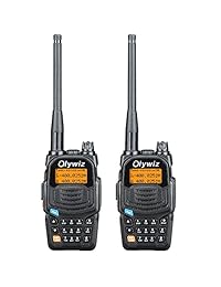 olywiz uv6s LCD de doble banda 136 174 MHz/406 470 MHz 5 W 128 Canales Radio de dos vías, Negro