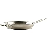 Winco Commercial-Grade Stainless Steel Fry Pan with Helper Handle, Natural Finish, 12"