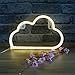 DELICORE Decorative LED Cloud Shaped Neon Night Light With Warm White Lamp-Neon Night Light Operated By Battery/USB for Children's room Party Christmas Wedding Decoration
