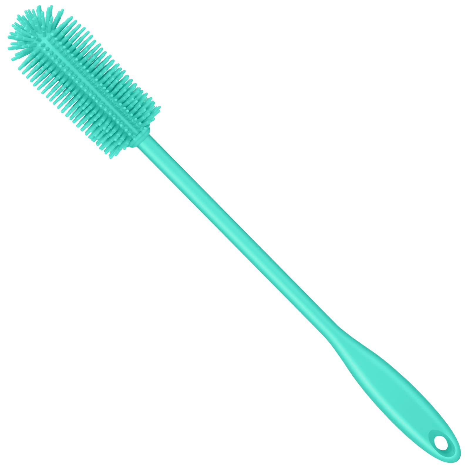 Photo 1 of Purtribe Silicone Bottle Brush, Water Bottle Cleaner Brush with Long Handle, Perfect for Cleaning Narrow Neck Containers, Vacuum Sports Bottle, Tumblers, Flask, Glassware (1 Pack, Teal)