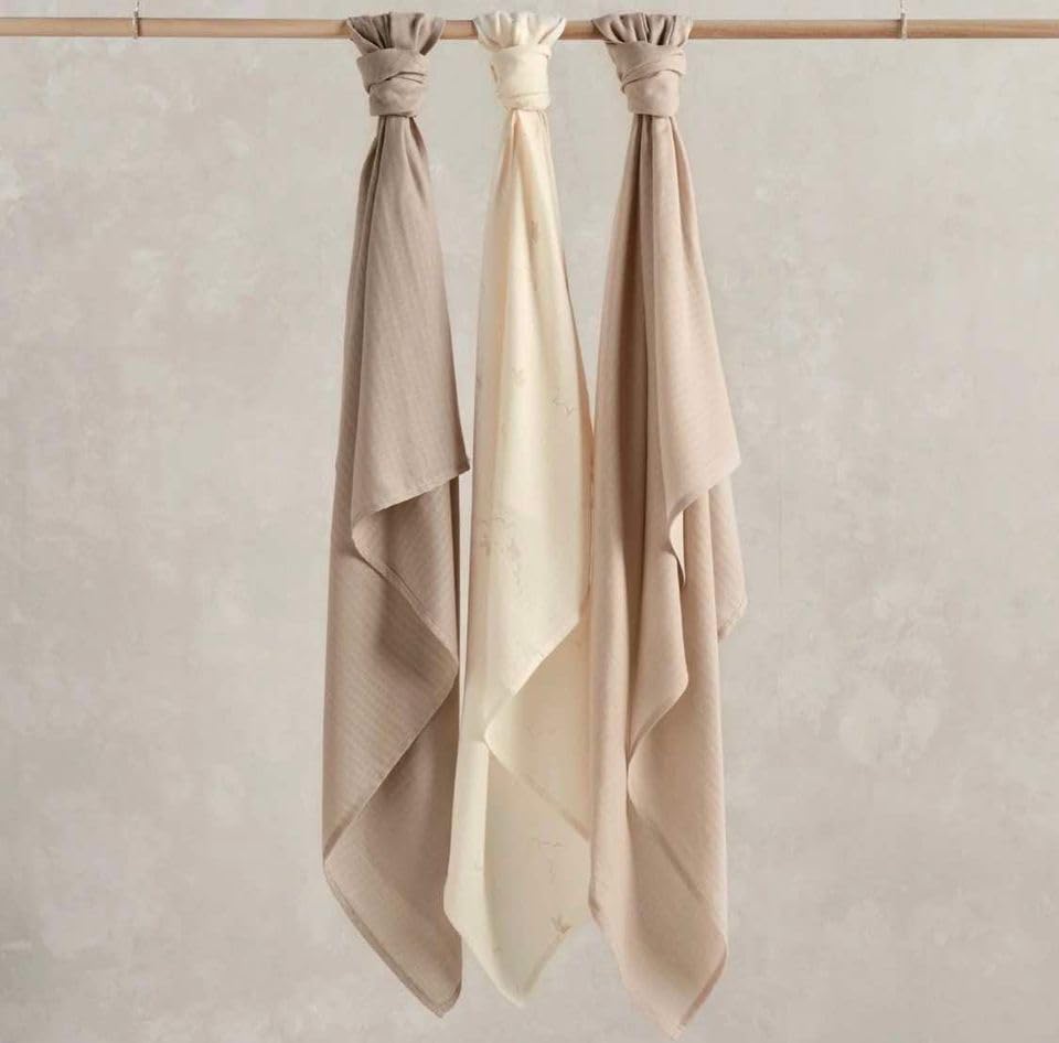 Mamas & Papas 3 Pack Large Cotton Muslin Squares Welcome to the World Duckling