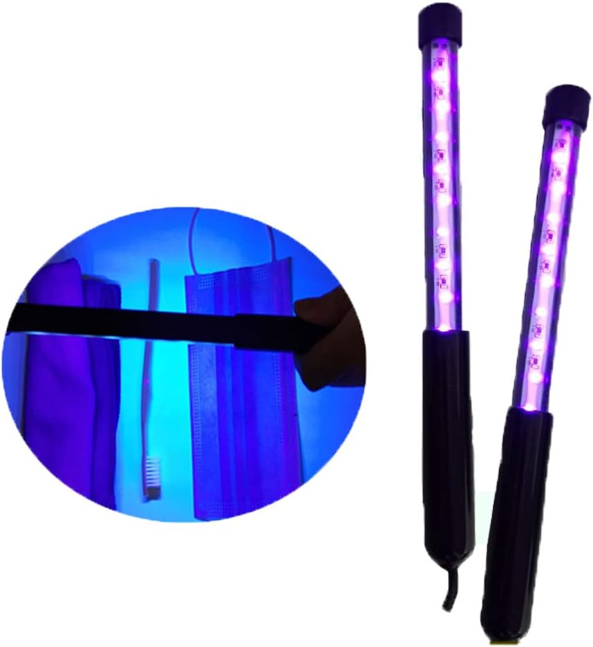 QQJK Ultraviolet Disinfection Lamp, Ultra Uv UVC Germicidal Lamp Handheld Mini Sanitizer UV Sterilization Lights, USB Travel Wand UV Flashlight Household Toilet,5W