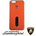 Lamborghini Aventador D2 Leather+Carbon Fiber Back Case for iPhone 6 Orange