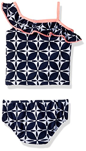 Carter's Baby Infant One Shoulder Tankini Swimsuit Set, Navy, 12MO