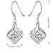Hosaire Dangle Earrings Elegant Shining Crystal Drop Hook Earrings for Women's Jewelry