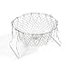 Foldable Steam Rinse Deep Fry Magic Basket Mesh Basket Strainer Net Kitchen Cooking Tool Stainless Steel Colander (1) (1, Silver)
