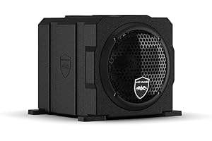 wet sounds | Stealth AS-6 | High Efficiency, 6.5" Active Marine Powered Subwoofer with Built-in 250 Watt Amp | Remote Level Control Included (Black)