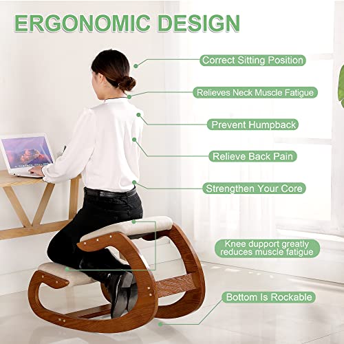 Predawn Ergonomic Kneeling Chair,Rocking Knee Chair Upright Posture