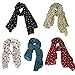 Kobwa(TM) Fashion Charming Beautiful Warm Polka Dot Scarf Shawl with Keyring