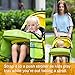 Innokids Kids Travel Tray Children Car Seat Activity Snack and Play Desk with Detachable Organizers for Car Plane and Baby Stroller (Fruit Green)