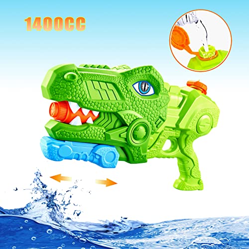 1400CC Tyrannosaurus Water Gun Toys, Adjustable Super Squirt Water Blaster Guns Toy, Water Soaker Gun Fighting Play Toy for Summer Swimming Pool Party Beach Outdoor Activity Gifts for Kids