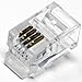 Tupavco TP808 RJ9 Modular Headset Connector (100 Pack Per Bag) 4P4C Phone Connectors - RJ9/RJ10/RJ22 Jack Crimp End Crimper for Telephone Cable/Cord Handset