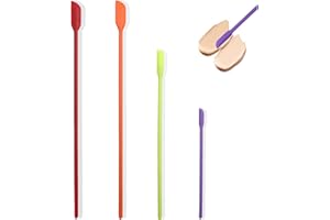 Beauty Spatula 4 PCS Makeup Spatula Mini Silicone for Cosmetics & Kitchen - 3 Sizes