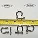 CASTMATE Bow Shackle, 4mm, SS, for Paracord Jewelry, Marine Tackle. 10 pieces