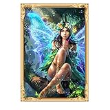 5D Diamond Painting, callm Home Decor Clearance Embroidery Painting 5D Diamond Cross Stitch Kit Picture Partial Rhinestone Painting Arts Craft Supply DIY Diamond Painting Kits for Adults, Fairy (A)