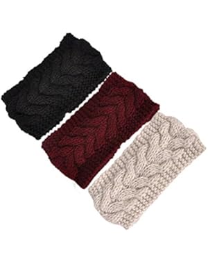 Women's Versatile Wool Knit Crochet Twist Hair Band Headband Ear Warmer