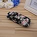 Hard Shell Clamshell Eyeglasses Case, Philley Floral Fabrics Portable Glasses Protection Case(C)