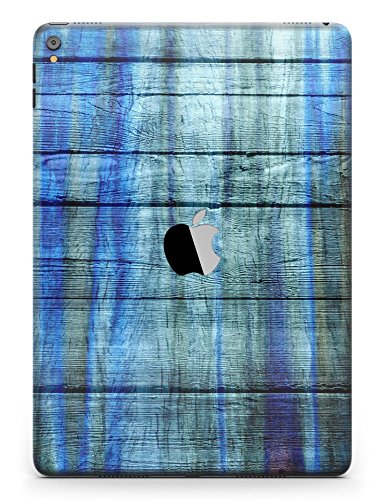 Wood Pattern Design Skinz Premium Full-Body Cover Wrap Decal Skin Kit for the Apple iPad Air 2 (A1566/A1567) - Blue and Green Tye-Dyed Wood - Thumbnail 7