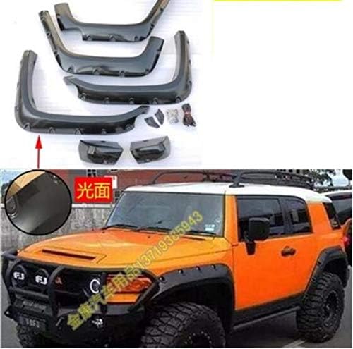 Mudguards JIOYNG ABS BLACK CAR WHEEL ARCH EYEBROW STRIPE CAR FENDER WHEEL COVER 8pcs/SET FOR 07-15 Toyota FJ Cruiser 2007-2015 - (Color: A smooth surface)