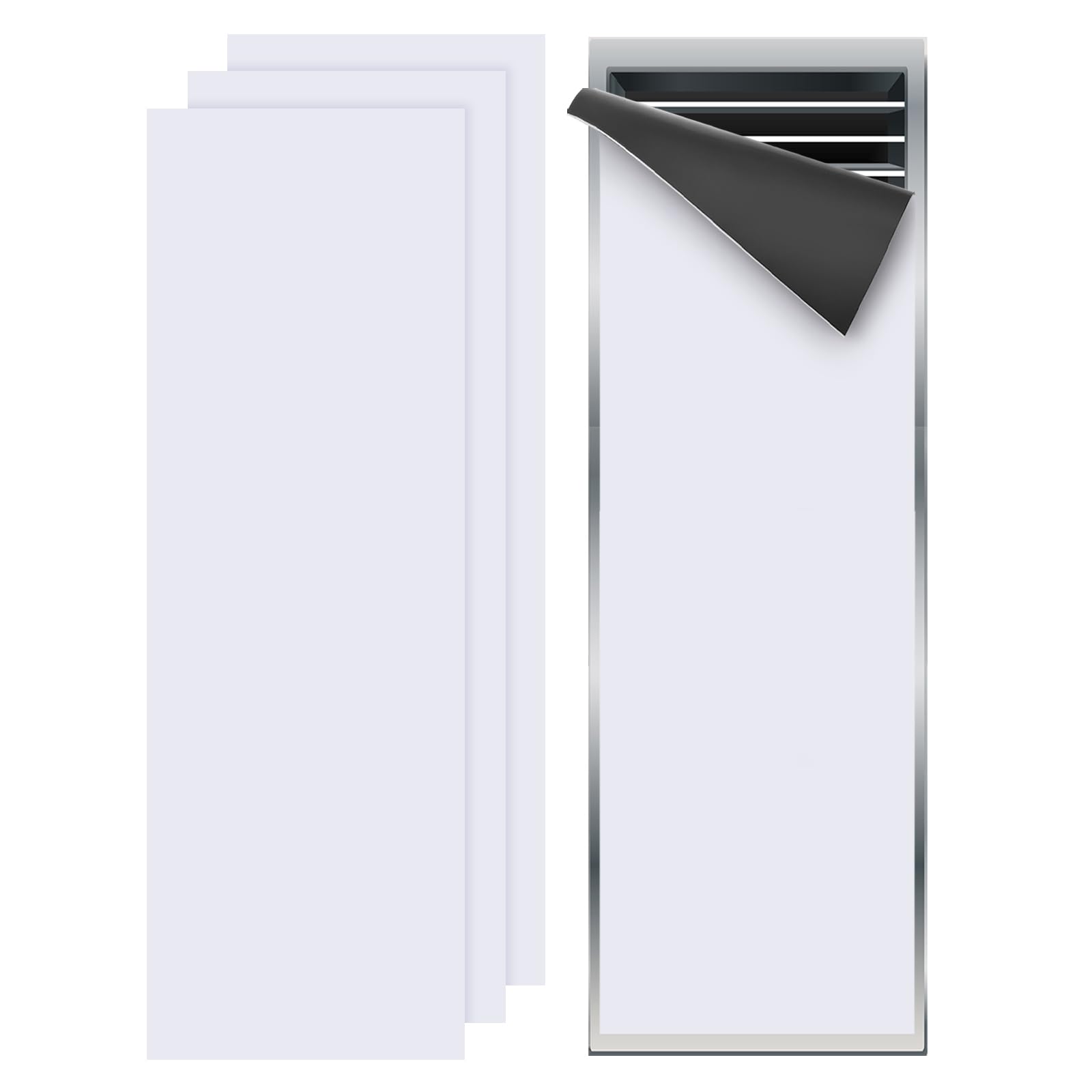 PATIKIL 12"x4" Magnetic Vent Cover, 3 Pack Floor Wall Air Registers Cover High Strength Magnetic Vent Blocker for Home RV HVAC Fireplace Furnace, White