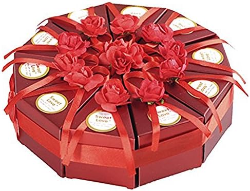 Seawood Creative Candy Box Triangle Cake Box Favor Candy Box - B