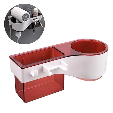Adhesive Hair Dryer Holder Wall Mount Blow Drier Organizer With