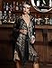 PrettyGuide Women's 1920s Shawl Beaded Evening Wrap Open Front Fringed Cape Black