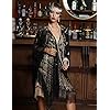 PrettyGuide Women's Evening Wrap Beaded 1920s Shawl Fringed Oversized Cover Up