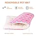 Mora Pets Dog Bed Crate Pad Ultra Soft Pet Bed with Cute Star Print Washable Crate Mat for Large Medium Small Dogs Reversible Fleece Dog Crate Kennel Mat Cat Bed Liner 21 x 12 inch Pink