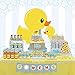 7x5ft Photography Background Cute Little Yellow Duck Theme Baby Shower Bubble Backdrop Ducky Party Event Decorations Banner Pictures Photo Booth Props W-1985