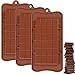 IHUIXINHE Silicone Break-Apart Chocolate, 3PCS Food Grade Non-Stick Protein and Energy Bar Mold (Chocolate Bar Mold)