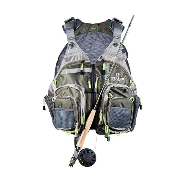 Elkton-Outdoors-Lightweight-Universal-Fit-Fly-Fishing-Vest-Backpack-With-Fly-Storage-Compartments-and-Rod-Holders-Fly-Fishing-Vest-Pack-Fishing-Vest-Mesh