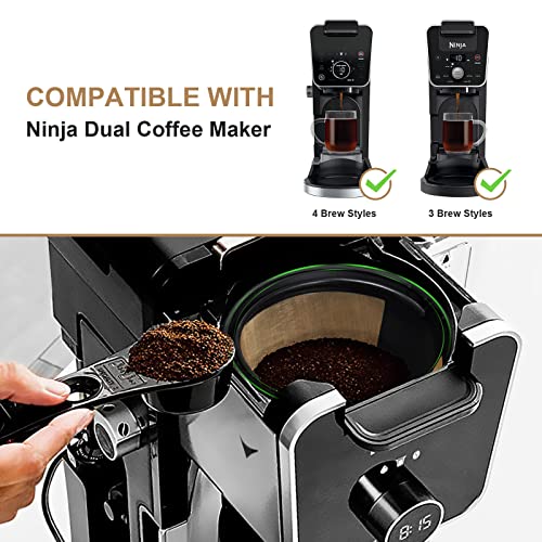 Reusable Coffee Filter for Ninja Dual Brew Pro Coffee Maker, 2 Pack