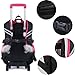 Rolling Backpack for Girls, COOFIT Backpack with Wheeled for Girls Laptop Backpack with Wheeled Roller Backpack